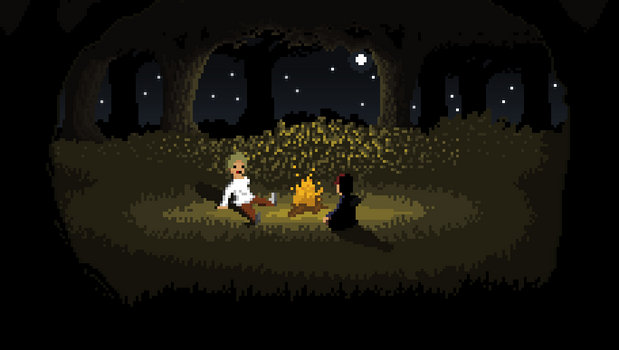 Campfire in the Woods