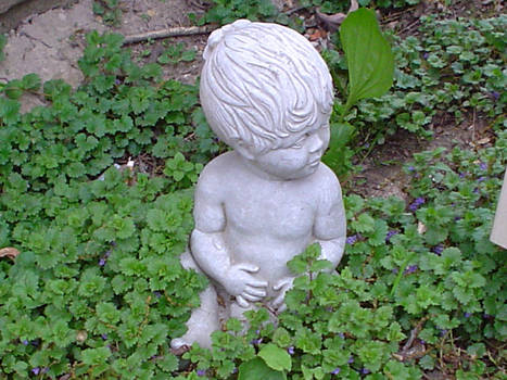 Girl in garden