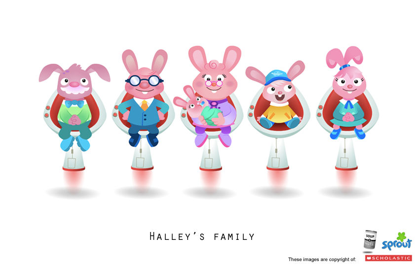 Astroblast Digital Art Halley's family by pingguolover on DeviantArt