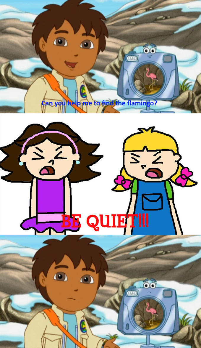 June and Annie yell BQ to Diego by pingguolover on DeviantArt