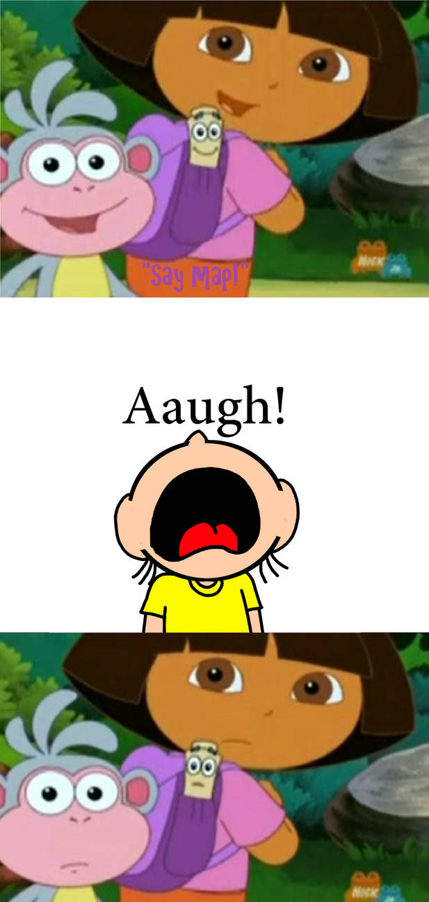 Dora Rages Maggy screaming at Dora, Boots, and Map by pingguolover on DeviantArt