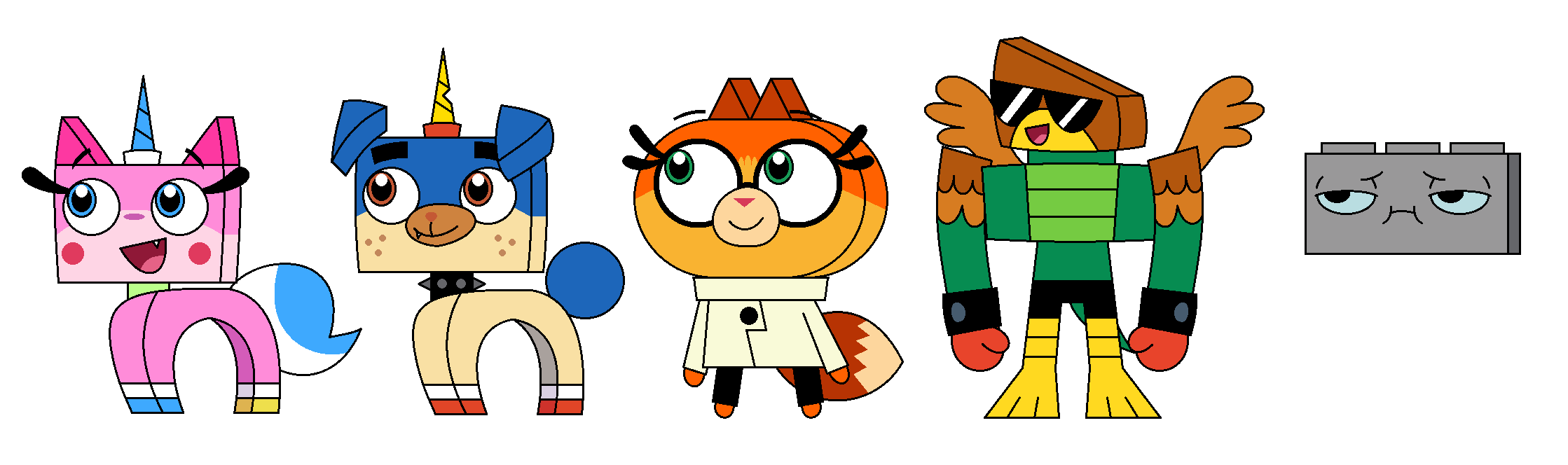 Unikitty and her friends looking up by pingguolover on DeviantArt