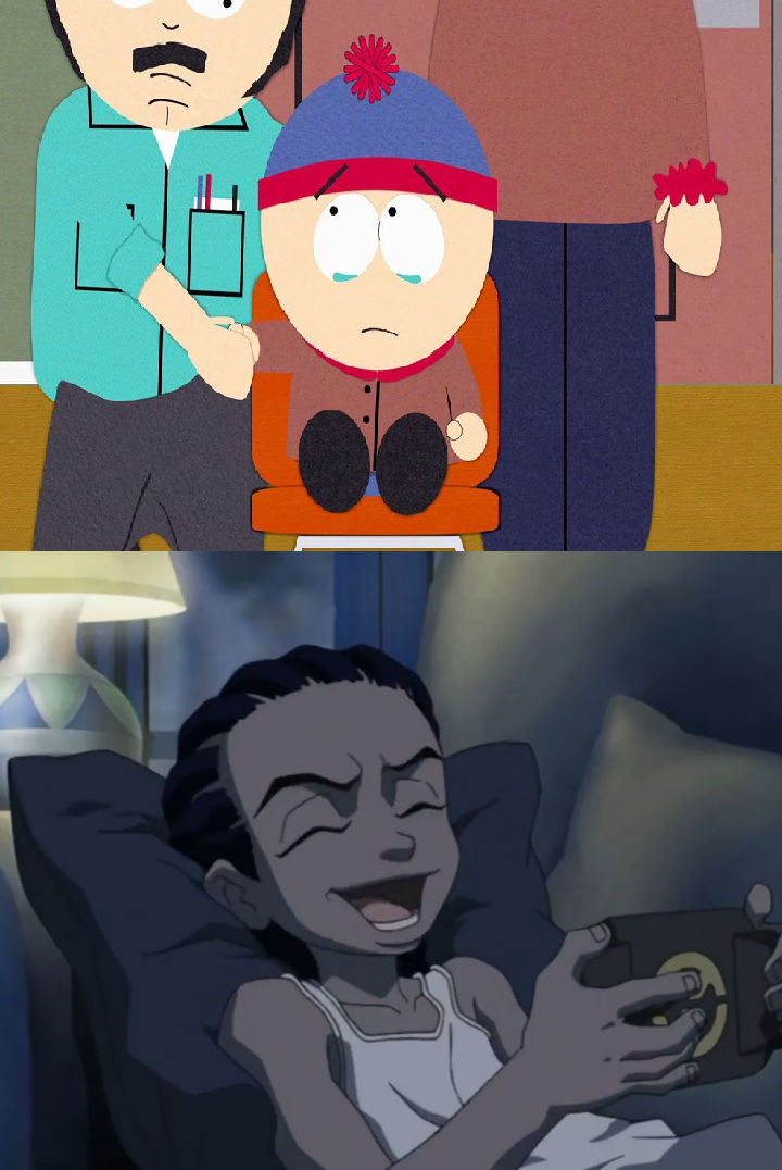 Stressed Riley Riley Freeman laughs at Stan crying by pingguolover on DeviantArt