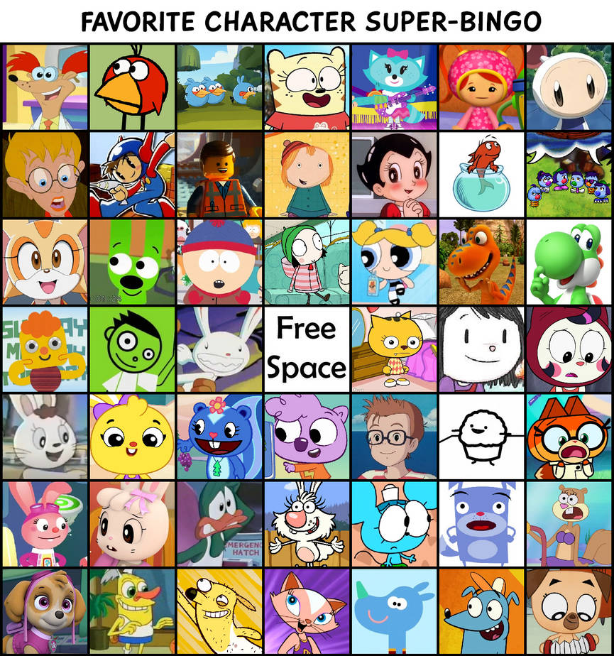 Favorite Character Super Bingo by pingguolover on DeviantArt