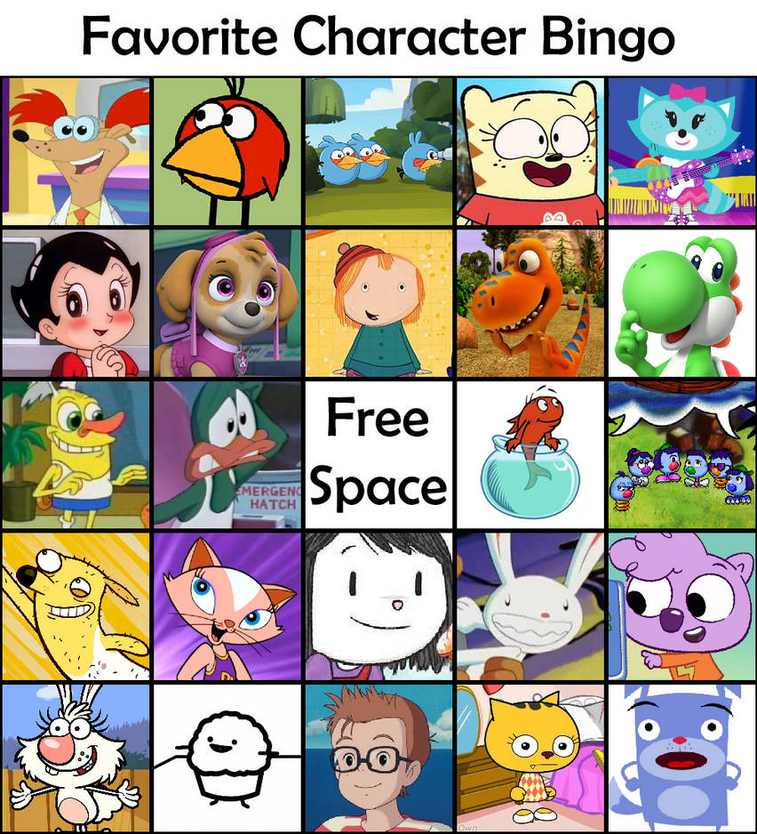 Favorite Character Bingo in my other version by pingguolover on DeviantArt Favorite Character Bingo in my other version by pingguolover on DeviantArt