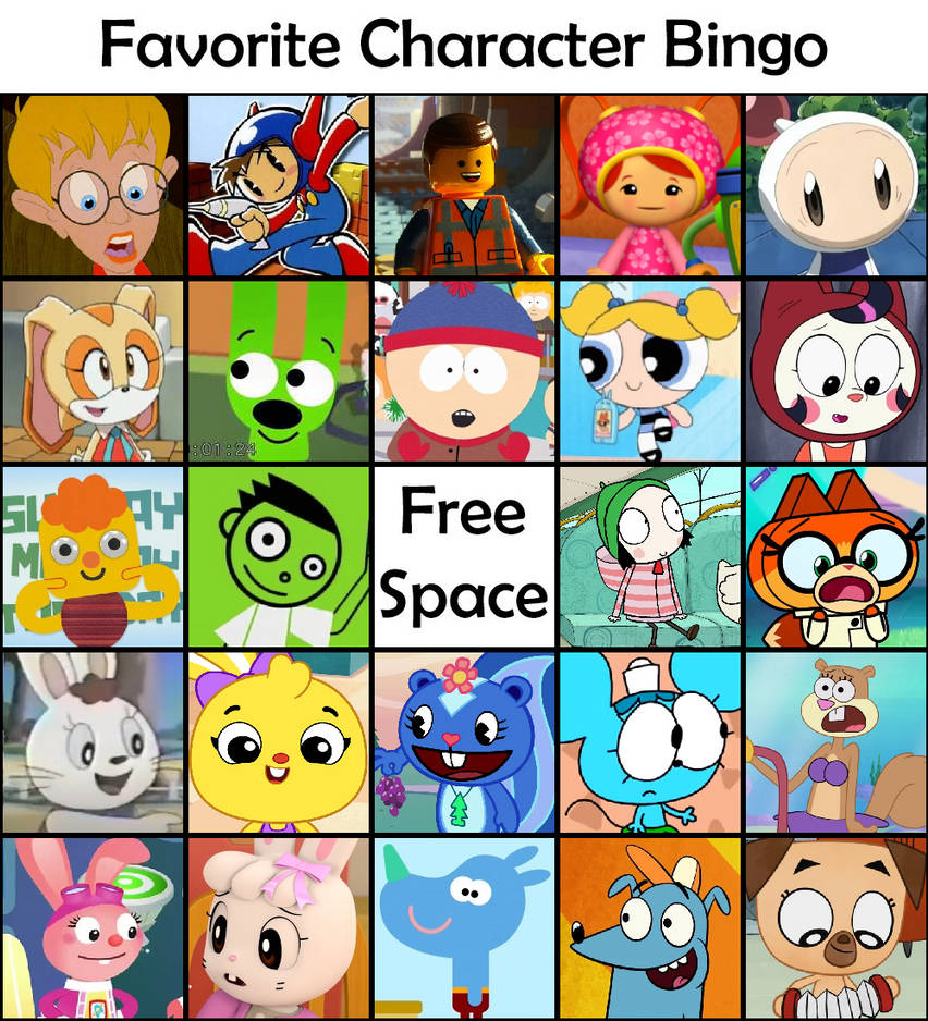 Favorite Character Bingo 1 by pingguolover on DeviantArt
