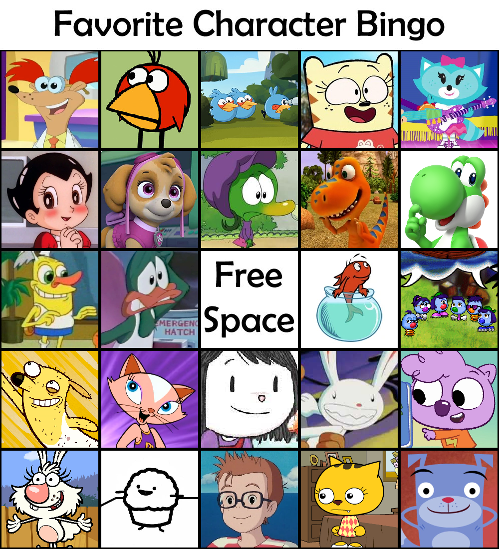 Favorite Character Bingo 2 by pingguolover on DeviantArt