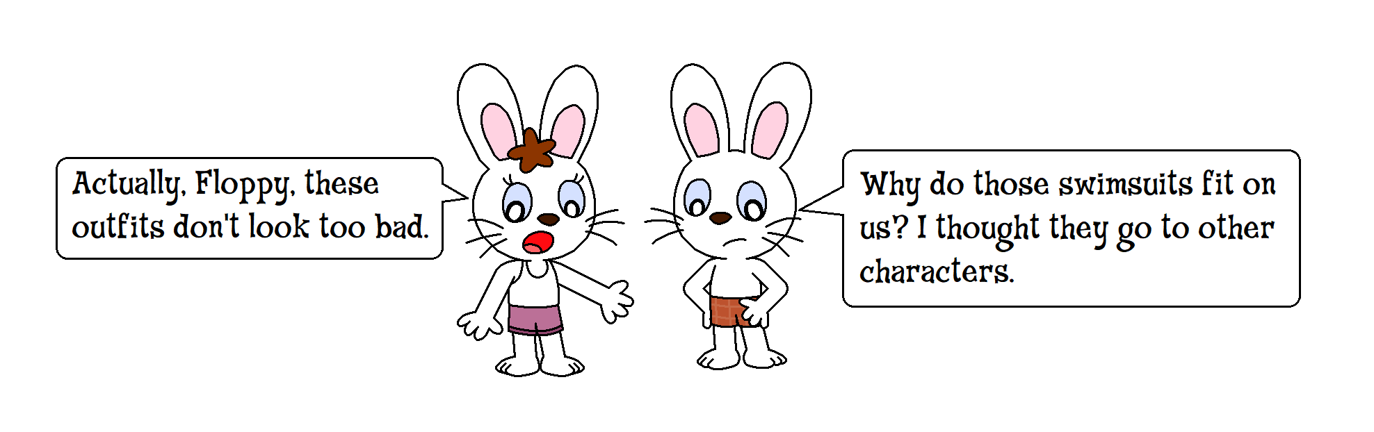 Deviantart Floppy Rabbit Floppy and Mimi in other summer outfits by pingguolover on DeviantArt