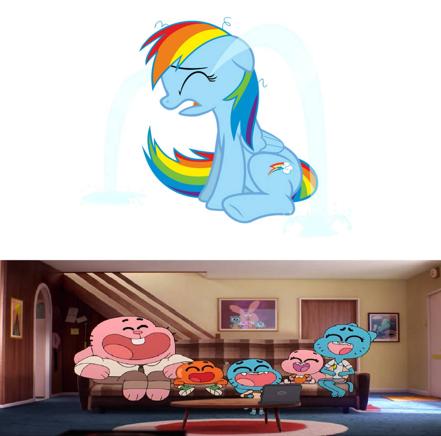 The Wattersons laugh at Rainbow Dash crying by pingguolover on DeviantArt