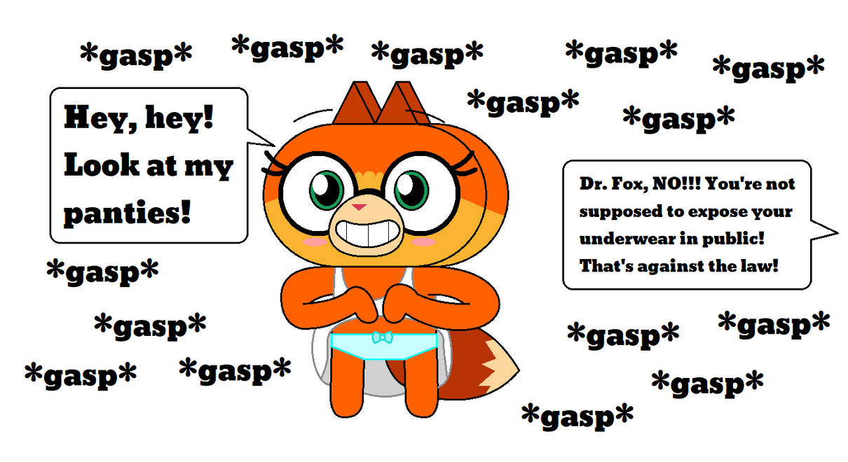 Dr. Fox shows her underwear in public by pingguolover on DeviantArt