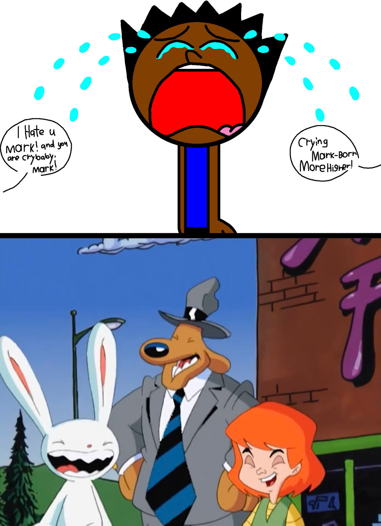 Sam, Max, and Darla Laughs At Mark-Born Crying by pingguolover on ...