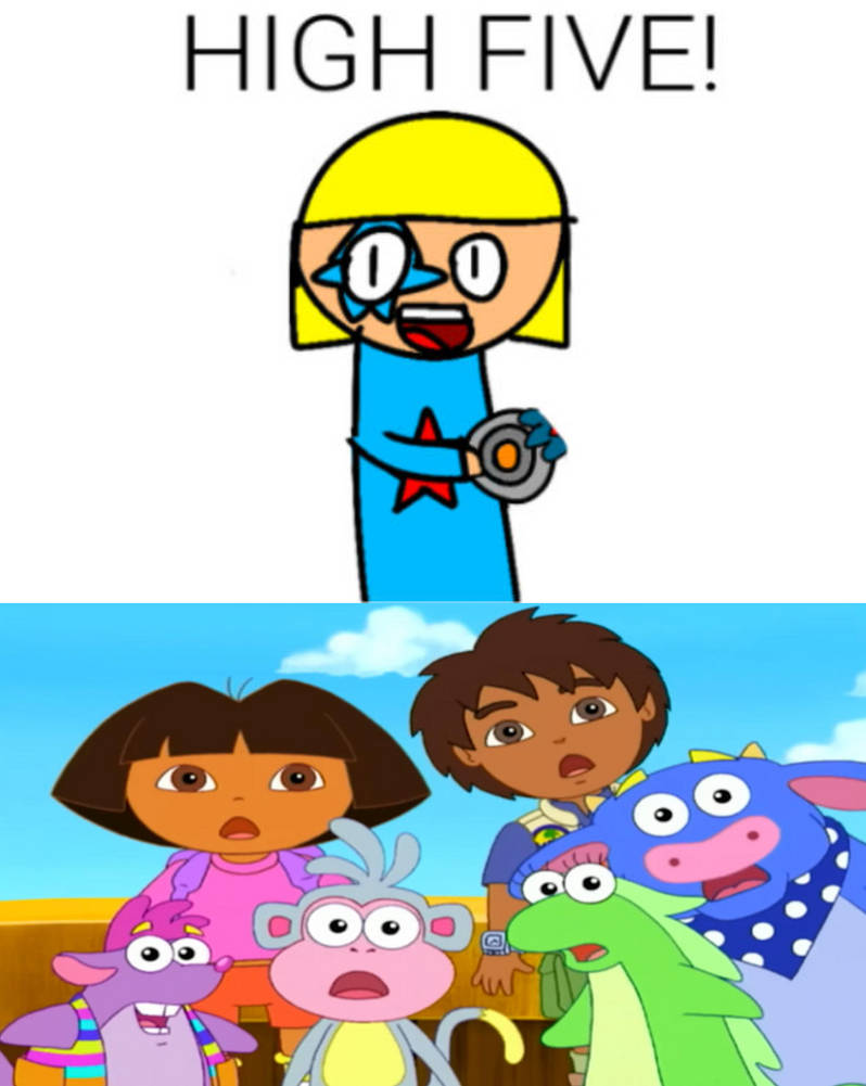 Backpack Dora Scared Dora and her friends scared of 5 shooting them by pingguolover on ...