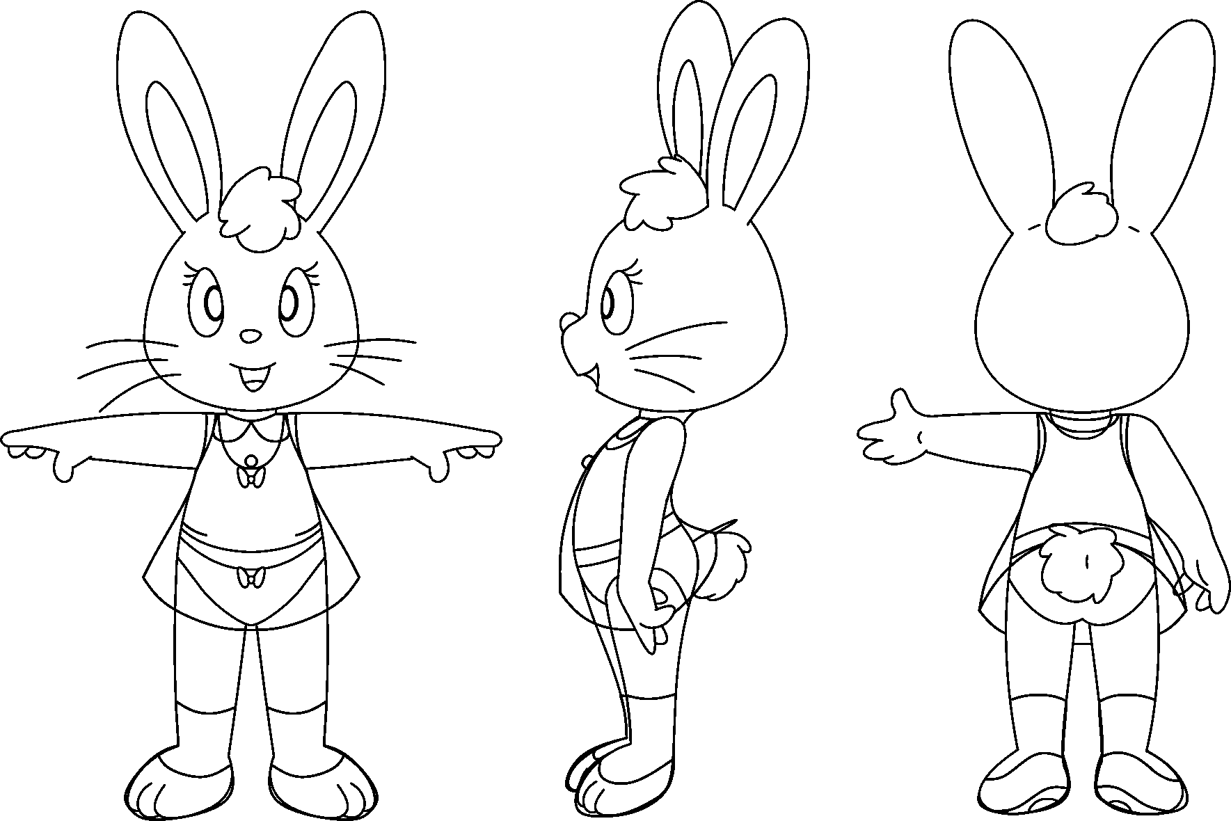 Mimi Rabbit Model X-ray no color by pingguolover on DeviantArt