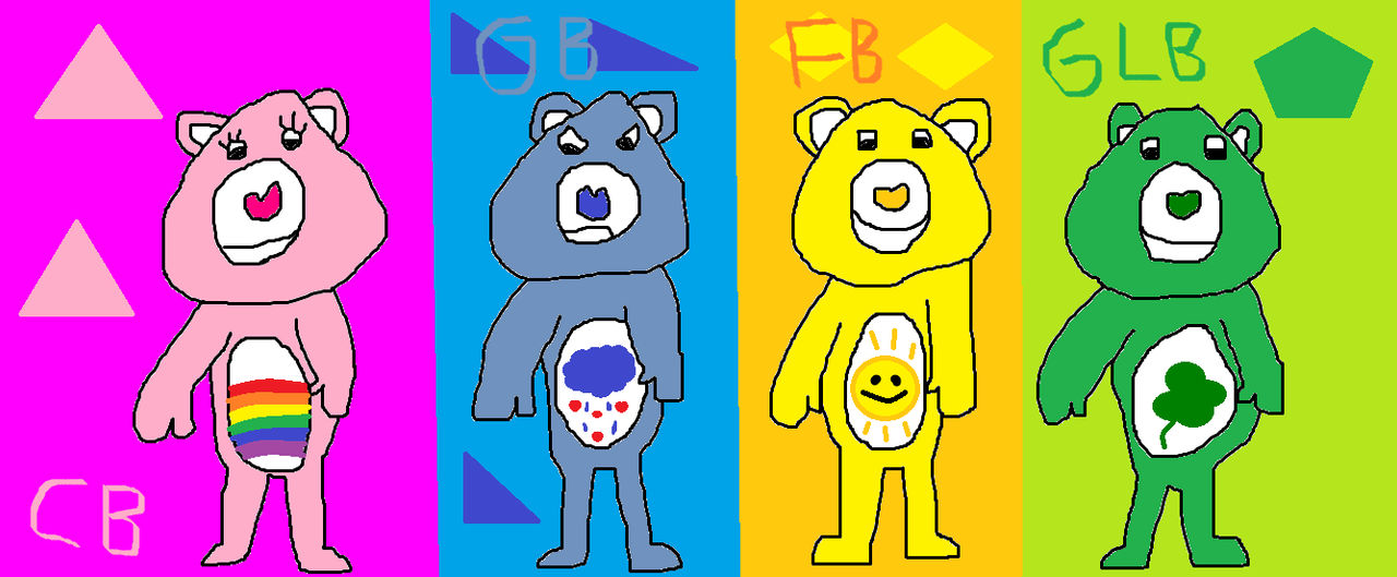 Cheer, Grumpy, Funshine and Good Luck Bear by ZhuZhuPets170 on DeviantArt