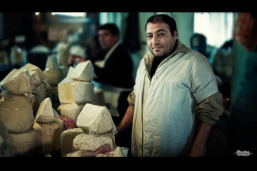 Cheese seller - Tbilisi Market