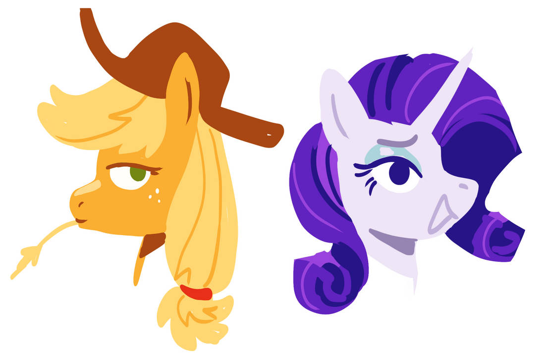 Applejack N' Rarity by ursidaze on DeviantArt