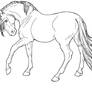 Free Line Art-Fine Horse