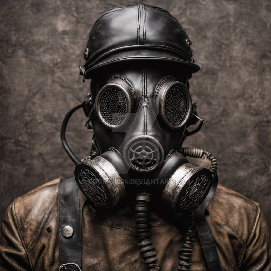 1 Gasmask dirty worker leather