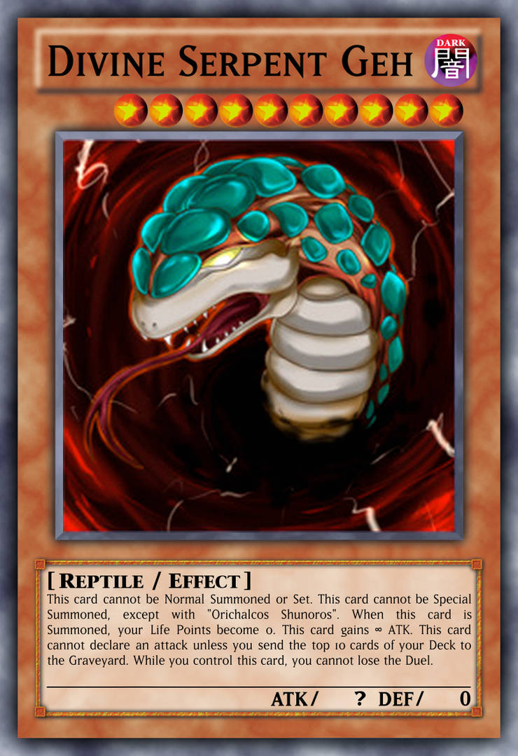 yugioh divine serpent geh deck / Ultra - DUPO-EN047 If this card attacks an opponents monster Yu-Gi-Oh! - Cybernetic Horizon -