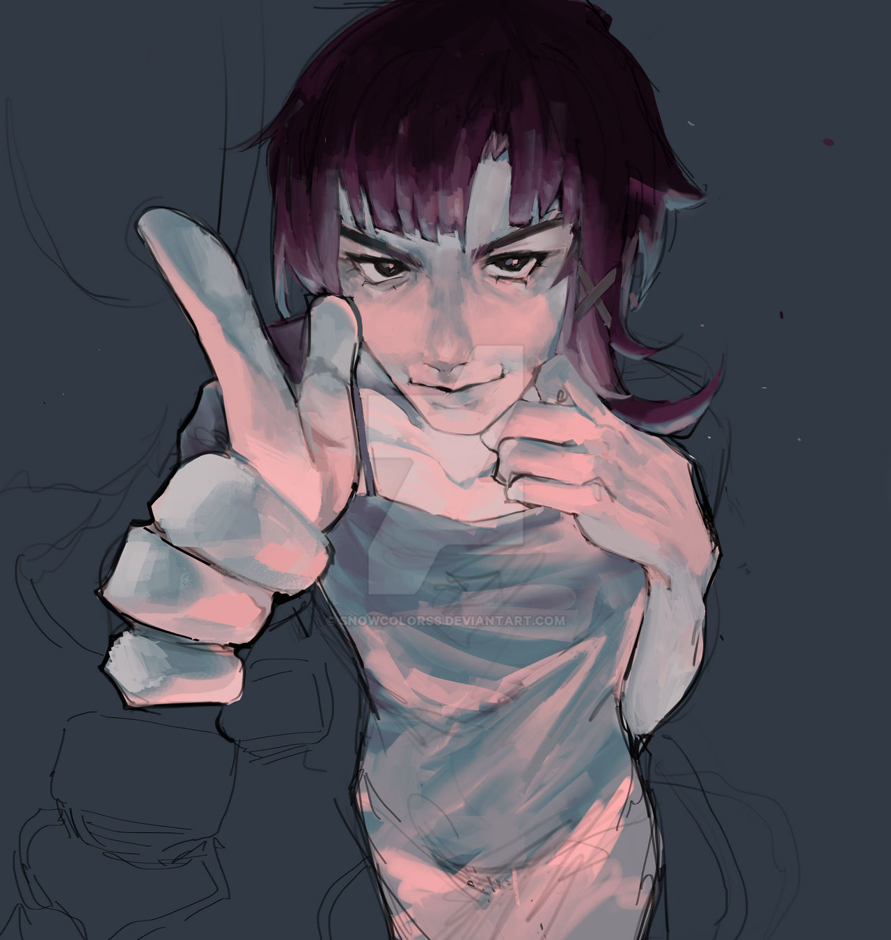 Lain Colour In Lain unfinished by SnowColorss on DeviantArt