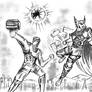 Rom spaceknight Beta Ray Bill team up sketch art