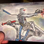 ROM and Panthro team up sketch card fan art