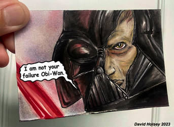 Battle damage Darth Vader vs Kenobi duel fan art