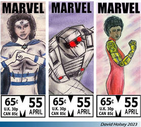 Marvel Comics superheroes corner box redesigns