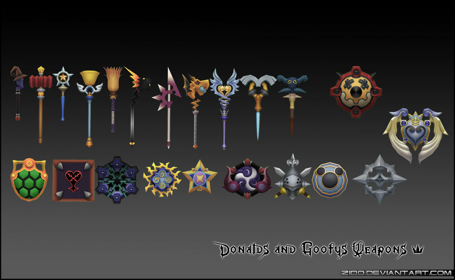 Donald's And Goofy's Weapons by Zido
