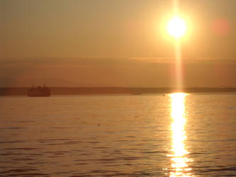 Edmonds Ferry at sunset