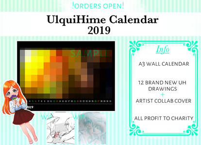 UlquiHime Calendar 2019 Pre-orders are open !!!