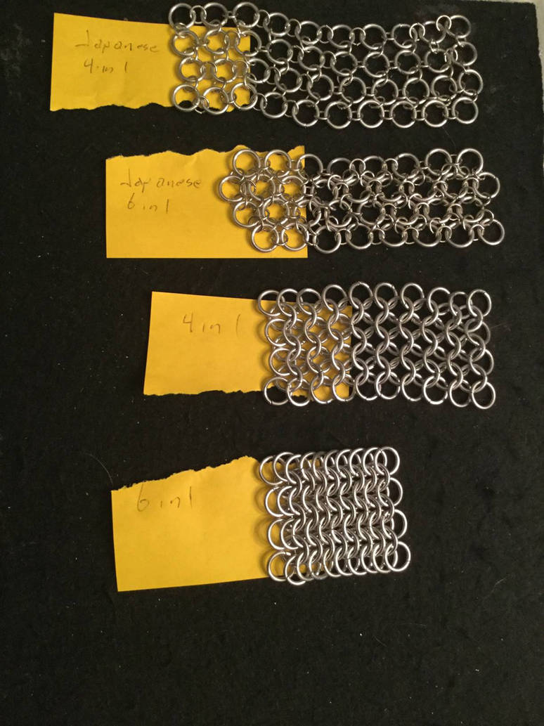 types of chainmail patterns by Pax13 on DeviantArt