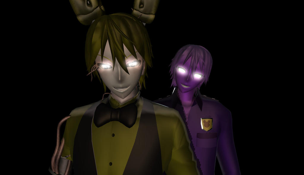 MMD FNAF- Springtrap and Purple Guy by Pastel-Cyborg on DeviantArt
