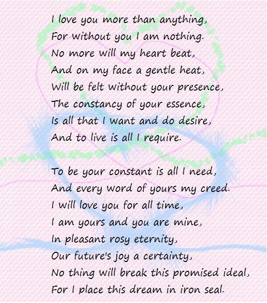 Valentine poem to a strong love by EternalFireOfDeath