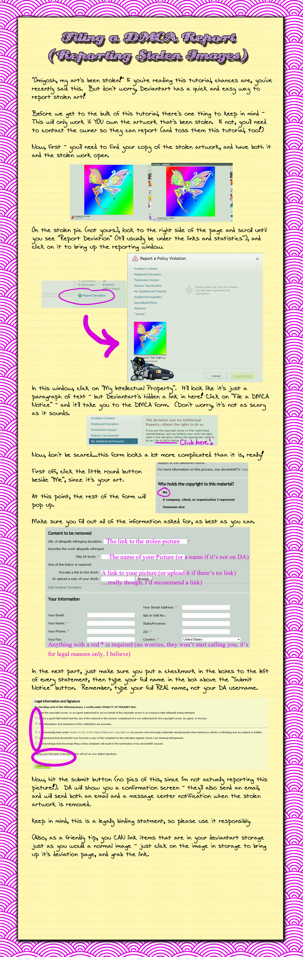 TUTORIAL - How to file a DMCA with Deviantart