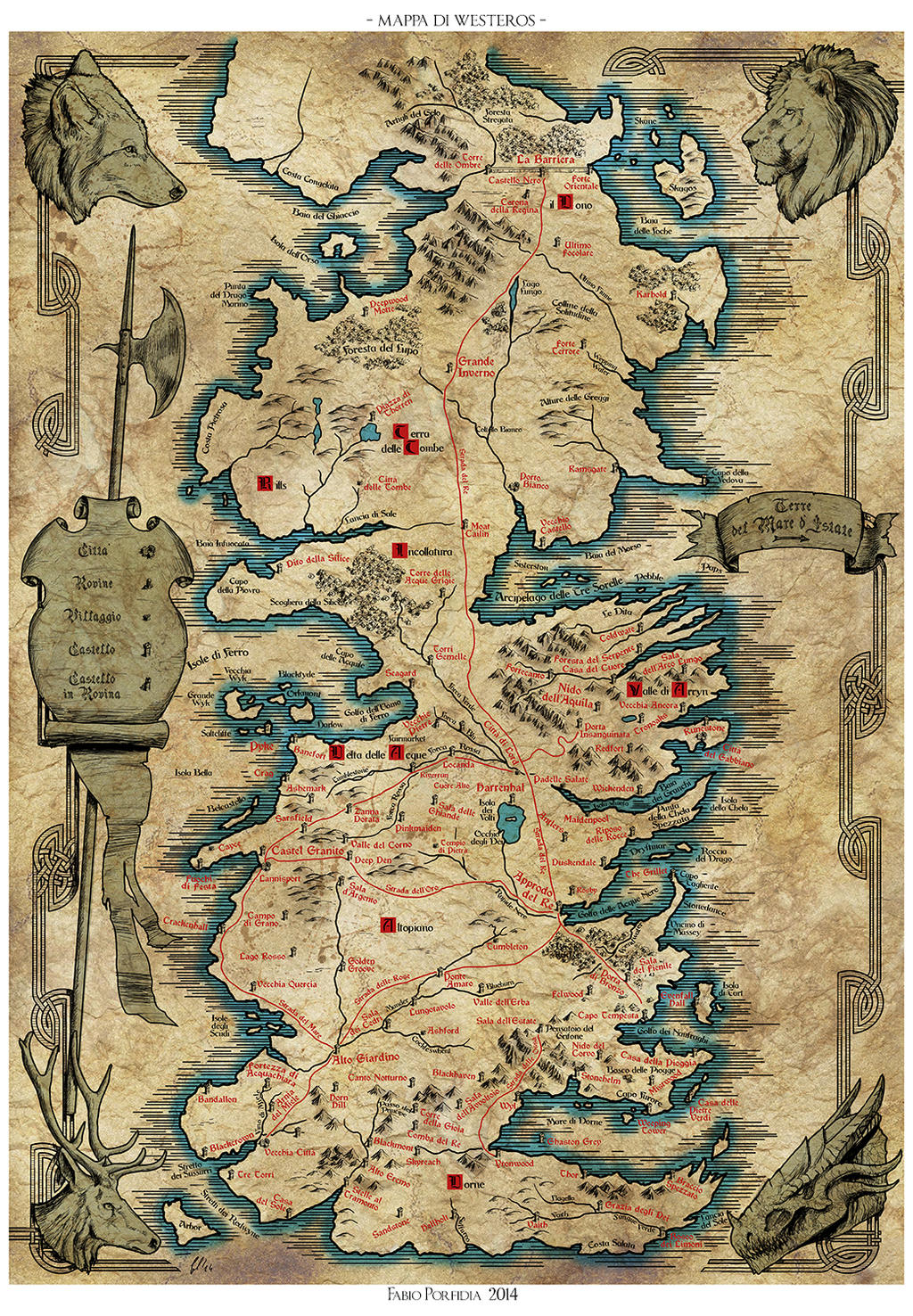Mappa Westeros By Randolfo On Deviantart