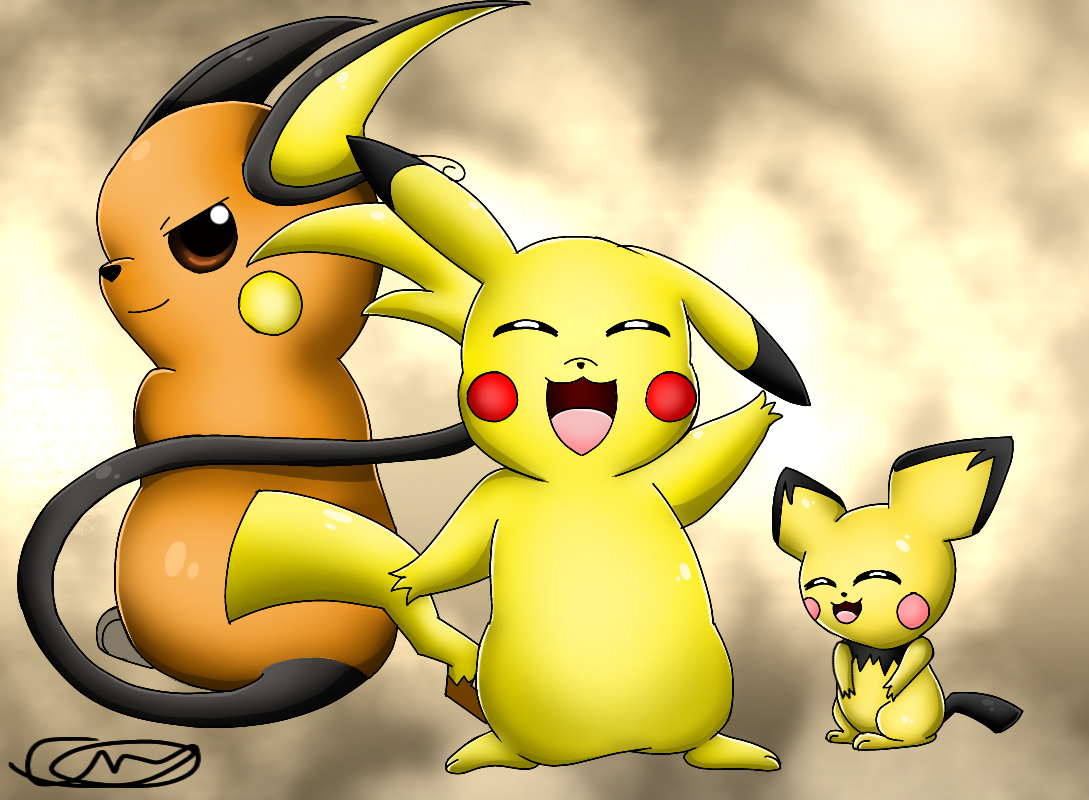 Pikachu Line Evolution Shiny by MrJhons900 on DeviantArt