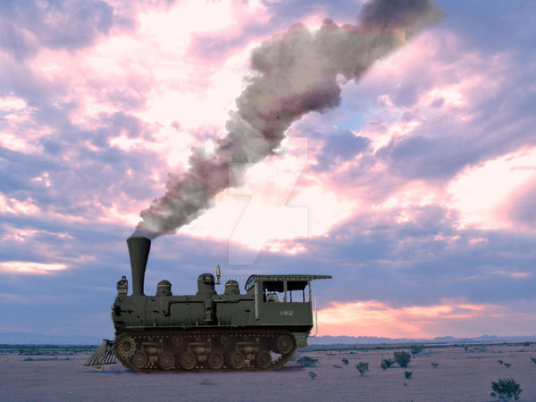 Steam-punk trackless locomotive by LoganStrange on DeviantArt