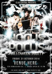 Hocus Pocus Halloween Party Flyer Template