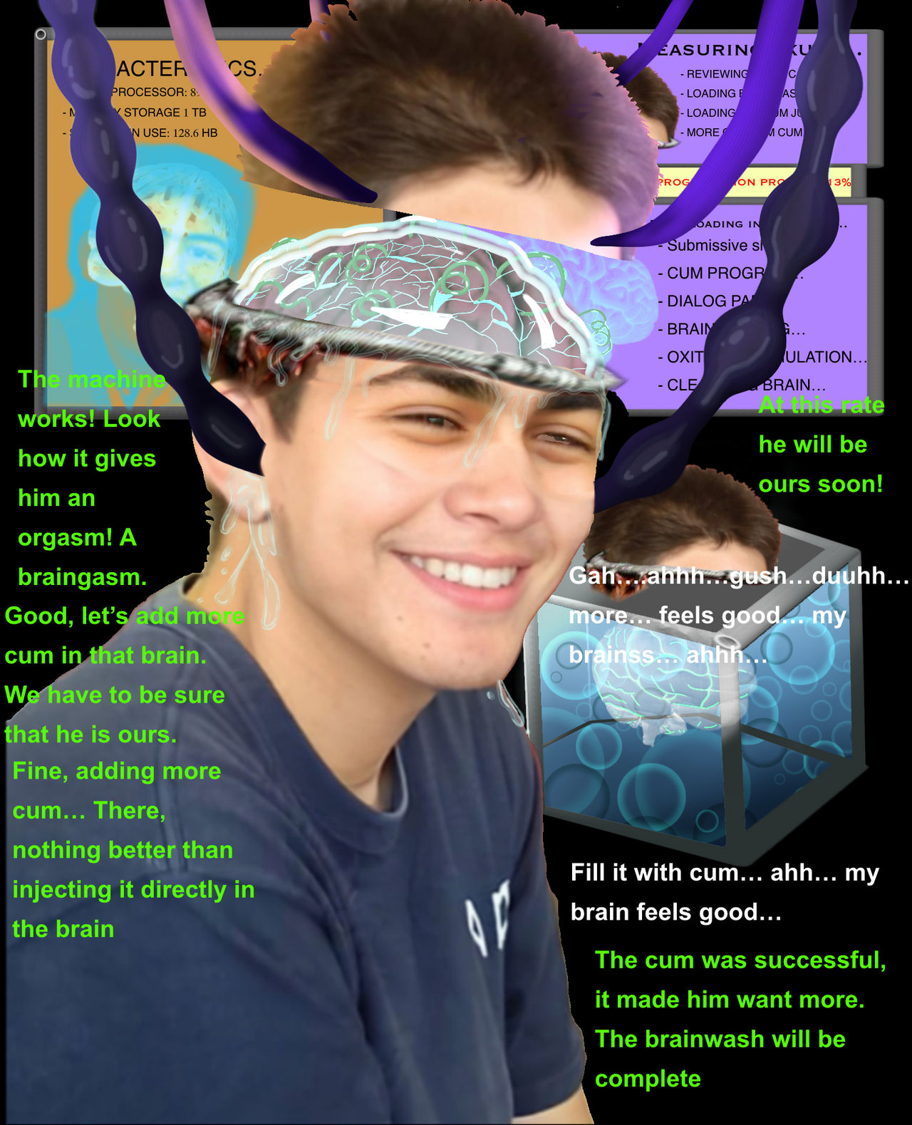 Overloading brain of a guy with cum by Shinyace64 on DeviantArt