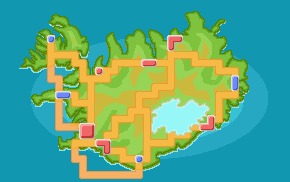 Iceland region map