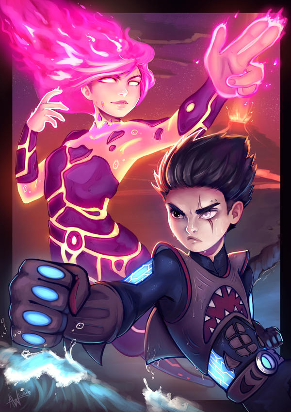 Sharkboy and Lavagirl by Lushies-Art