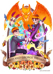 Pottermon: Fred and George Weasley by Lushies-Art