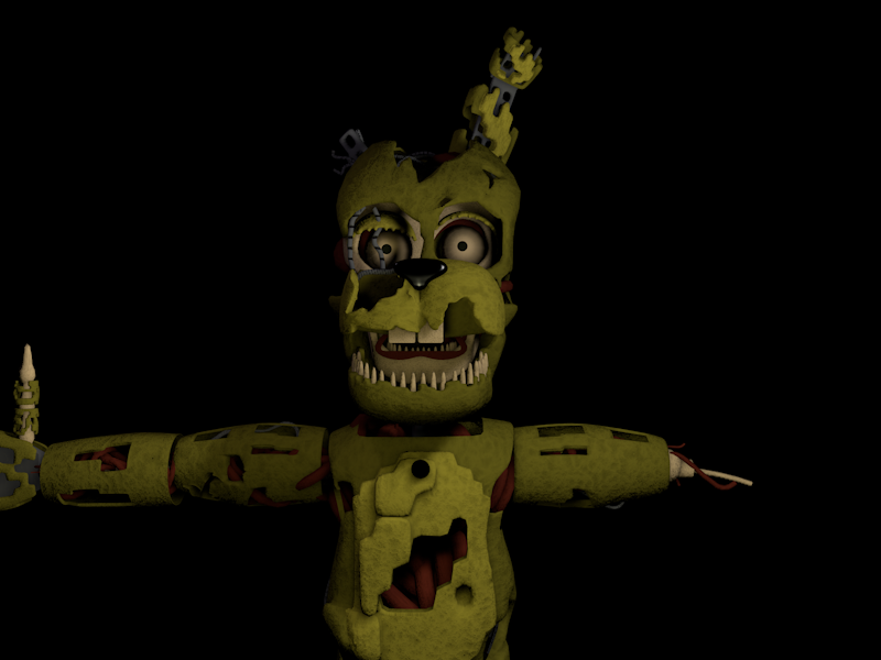 Fanf 6springtrap Springtrap Fnaf 6 V2 C4d by matias124536253 on DeviantArt