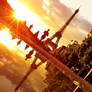 The Eiffel Tower Mirror sunset