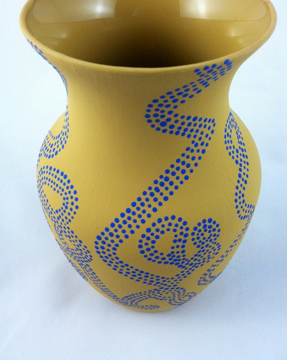 Yellow Dotted Vase