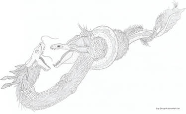 Asian Dragon vs Sea Serpent