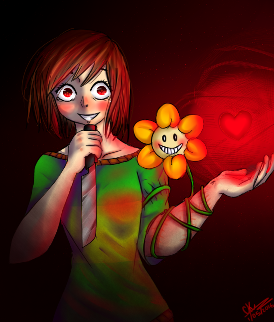 Chara And Flowey By Creepy Killer On Deviantart Chara And Flowey By Creepy Killer On Deviantart