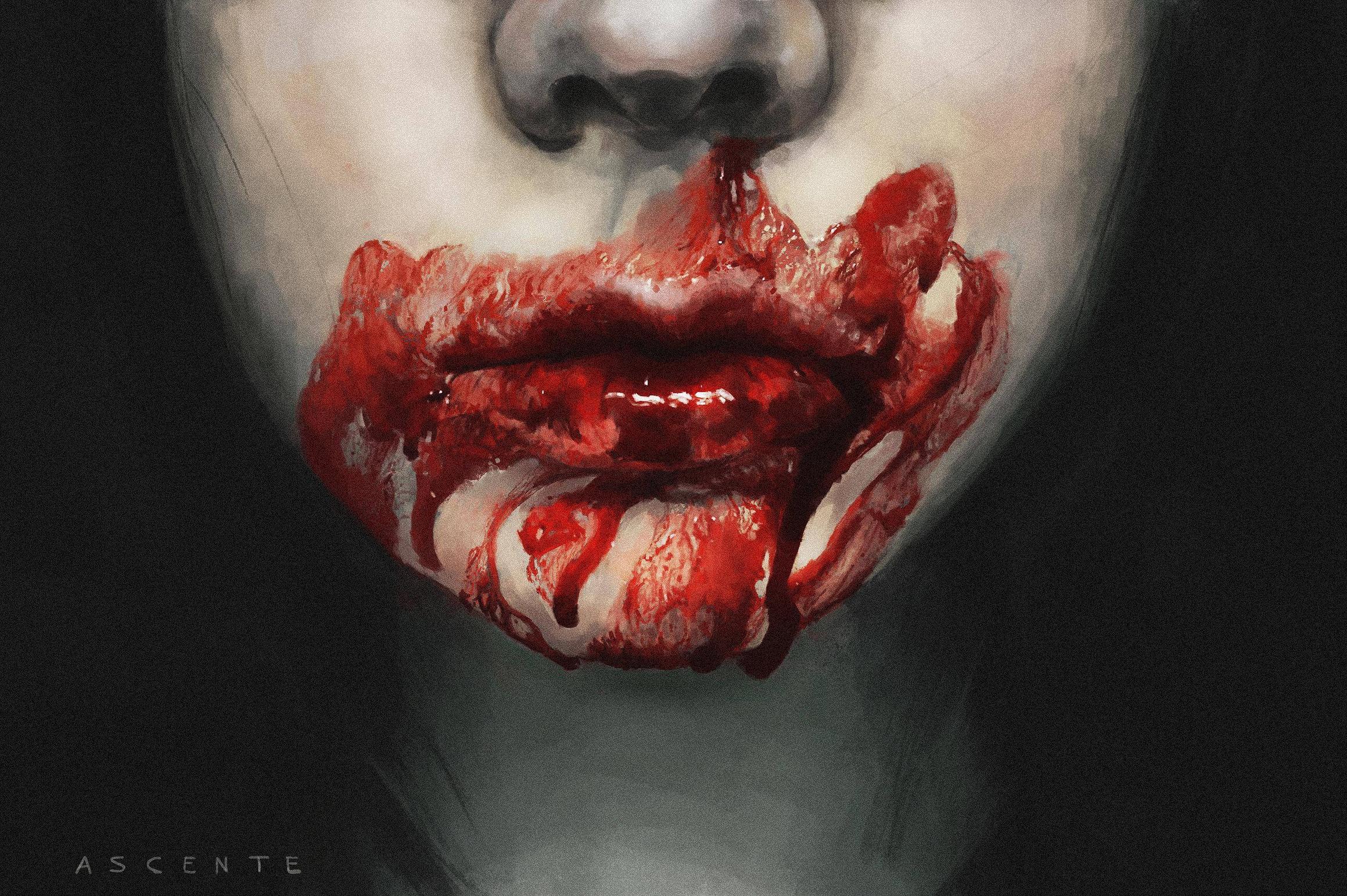 Bloody mouth