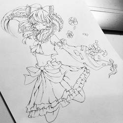 Hakurei Reimu Lineart -WIP-